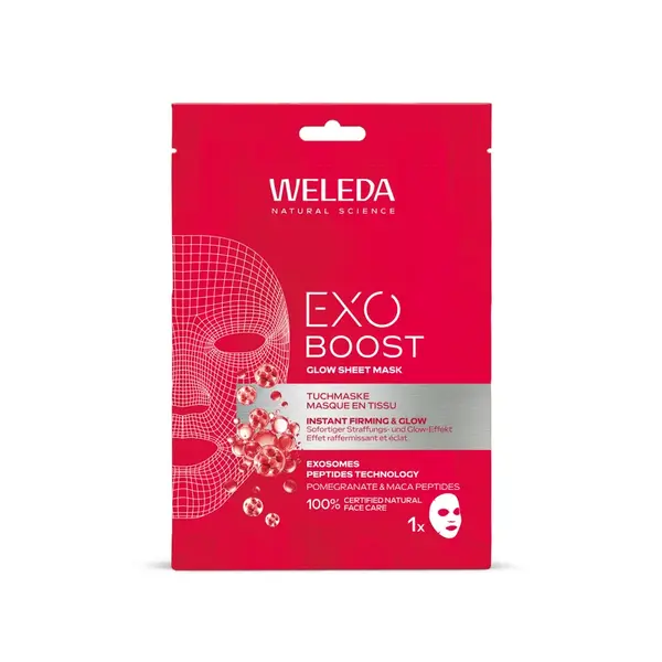 Exo Boost Spevňujúca maska Granátové jablko a Maca-peptidy