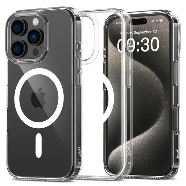 Flexair Hybrid MagSafe obal na iPhone 16 Pro Transparentná H35124
