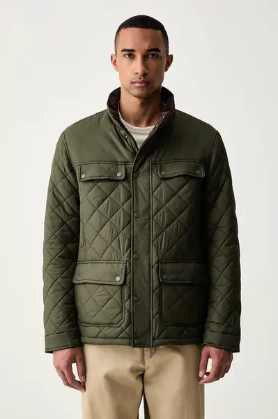U.S. Polo Assn. bunda pánská DIAMOND QUILTED FUNNEL