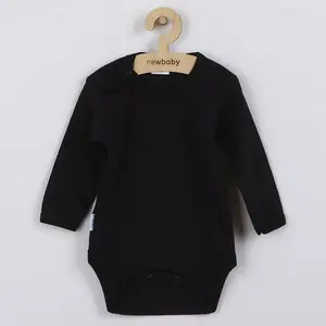 Body dlhý rukáv - čierne, vel. 74 (6-9m)