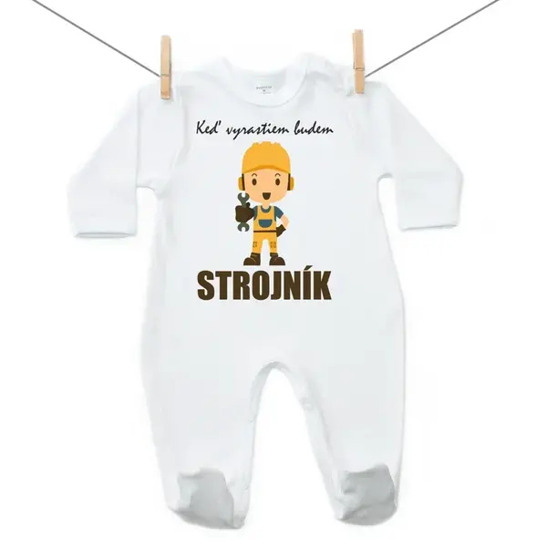Boodyy Overal Keď vyrastiem budem strojník 62 (2-4 mesiace)