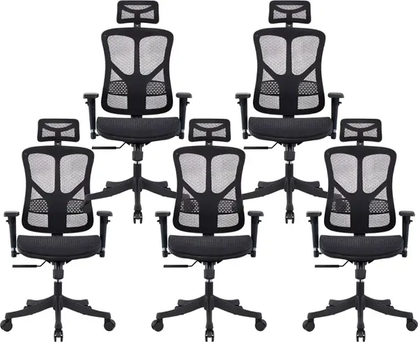 MERCURY 5PACK Ergonomická kancelářská židle GEMINI JNS-526, černá (5 ks)