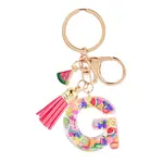 Fruit Series Letter Resin Keychains