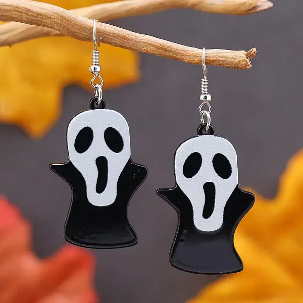 Halloween Creative Funny Acrylic Stud Earrings