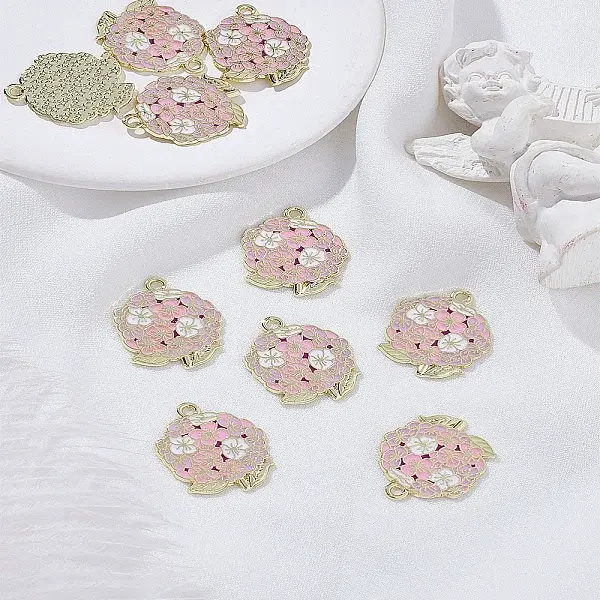 10Pcs Alloy Enamel Pendants