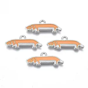 Rack Plating Alloy Enamel Pendants