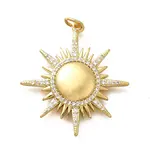 Brass Micro Pave Cubic Zirconia Pendants