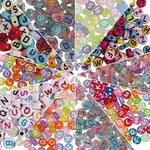 1000Pcs 10 Style Transparent Frosted Acrylic Beads