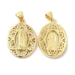 Brass Micro Pave Clear Cubic Zirconia Pendants
