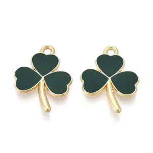 Saint Patrick's Day Alloy Enamel Pendants