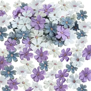120Pcs 6 Colors Cloth Artificial Flower Head