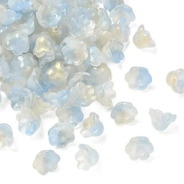 Transparent Glass Beads Caps
