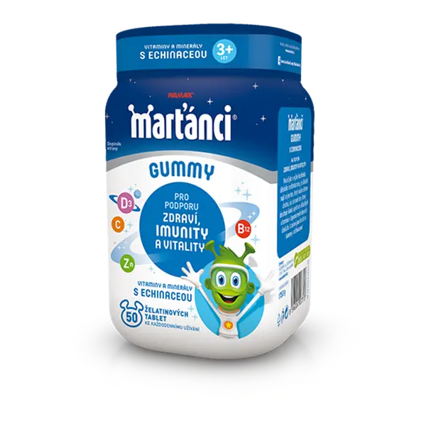Marťánci Gummy echinacea, vitaminy pro podporu imunity pro děti 50 tablet