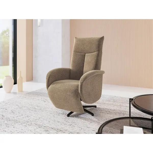 Sit & More RELAXAČNÍ KŘESLO, textil, světle hnědá
