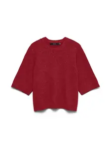 VERO MODA Sveter 'VMBOOM'  červená melírovaná