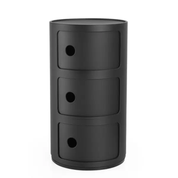 Componibili Mat 3box matná černá recycled Kartell