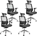 MERCURY 4PACK Ergonomická kancelářská židle TERRA JNS-103A, černá (4 ks)
