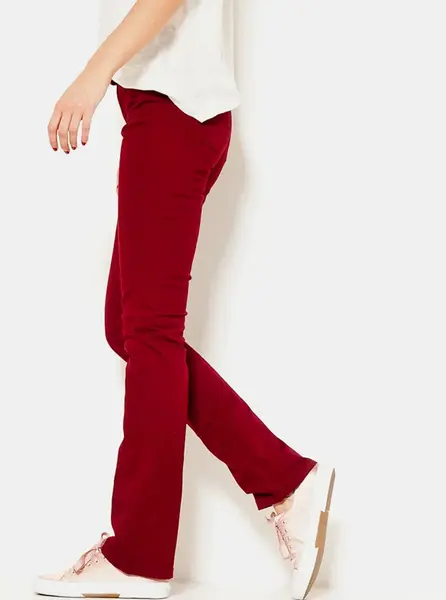CAMAIEU Červené  flared fit kalhoty CAMIAEU - Dámské