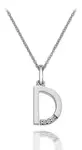 Hot Diamonds Náhrdelník Hot Diamonds Micro D Clasic DP404 (retiazka, prívesok)