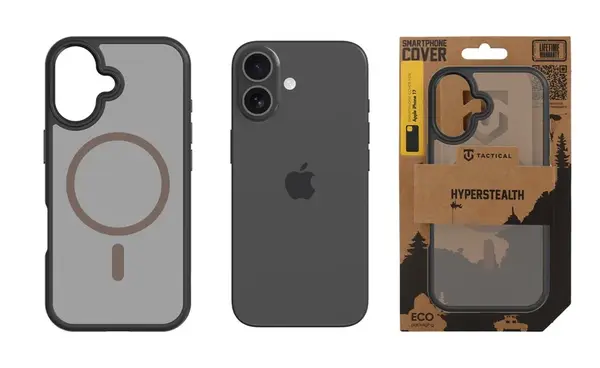 Zadní kryt Tactical MagForce Hyperstealth 2.0 pro Apple iPhone 17, černá-teplá hnědá