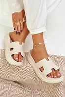 PS1 Pěnové Šľapky S Výrezmi Svetlo Béžové Neladith