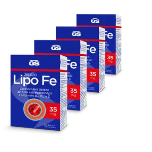 GS Železo Lipo Fe, 4 × 30 kapslí