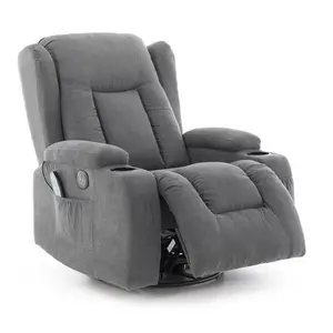 Relaxační polohovací křeslo, antracitová látka