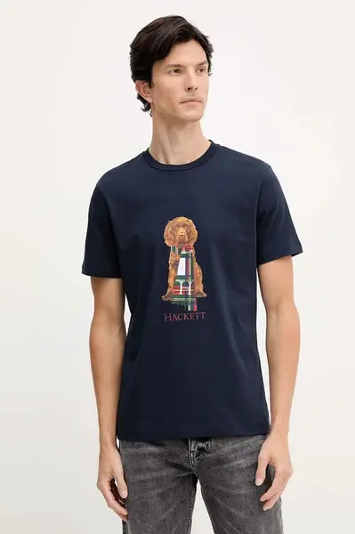 Bavlněné tričko Hackett London