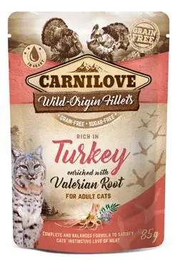 Carnilove Cat Pouch turkey enriched with valerian 85g
