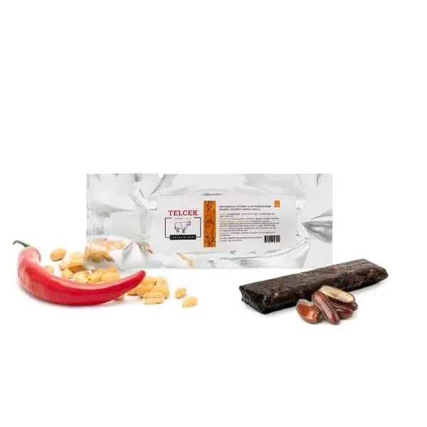 Telcek Proteinová tyčinka hovězí, arašídy, datle, chilli 50g