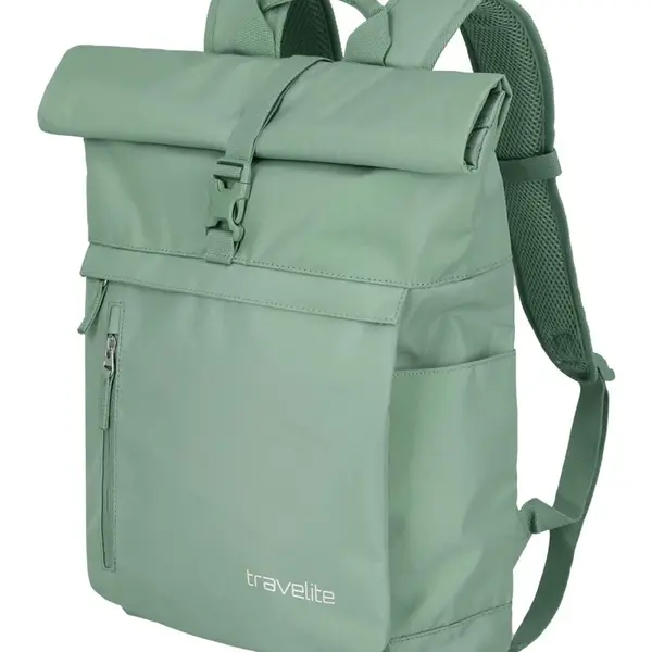 Roll-top batoh Travelite Basics Roll-up Backpack Light green