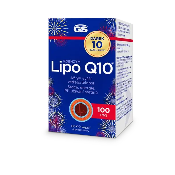 GS Koenzym Lipo Q10 100 mg 60+10 kapslí