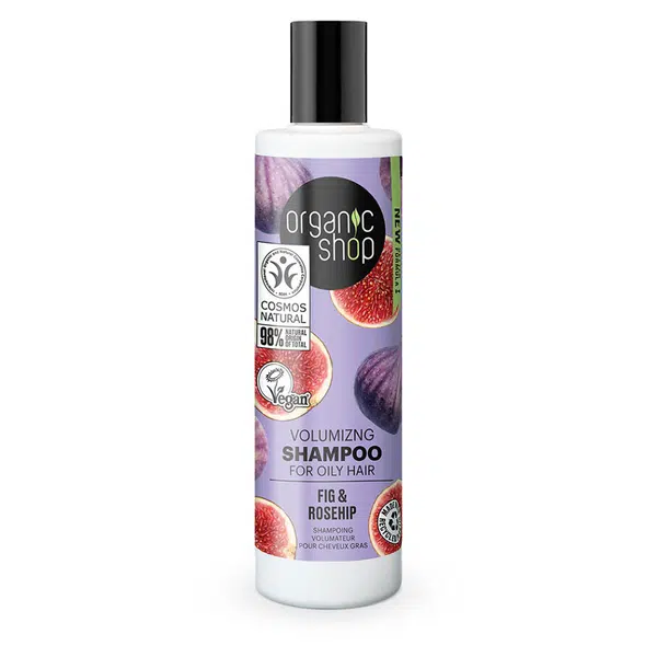 ORGANIC SHOP Objemový šampon na mastné vlasy Fíky a šípek 280 ml