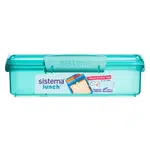 SISTEMA LUNCH Krabička na svačinu s 2 přihrádkami zelená 975 ml