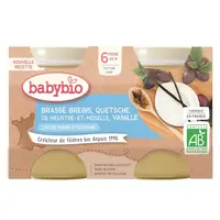 BABYBIO Svačinka z ovčího mléka švestky vanilka 2 x 130 g