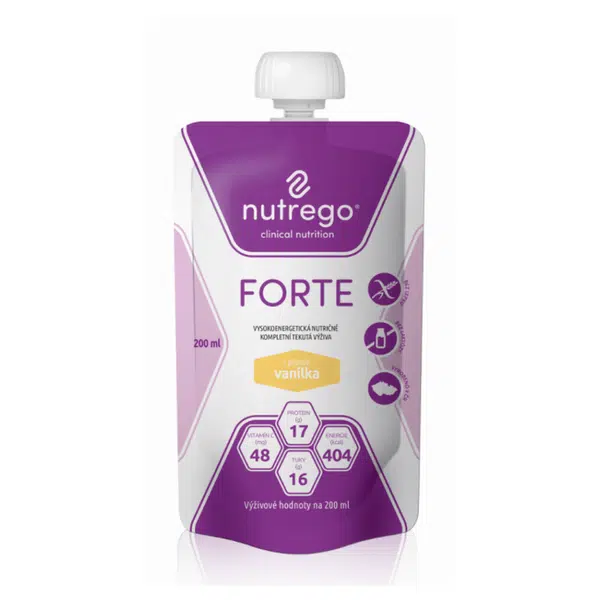 NUTREGO FORTE Výživa vanilka.12 x 200 ml