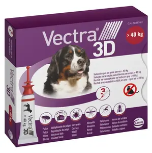 VECTRA 3D Spot-On XL pro psy nad 40 kg 8 ml 3 pipety