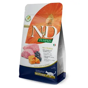 N&D Pumpkin Neutered Lamb & Blueberry pro kočky 1,5 kg