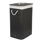 Koš prádelní G21 Bambus 72l Black