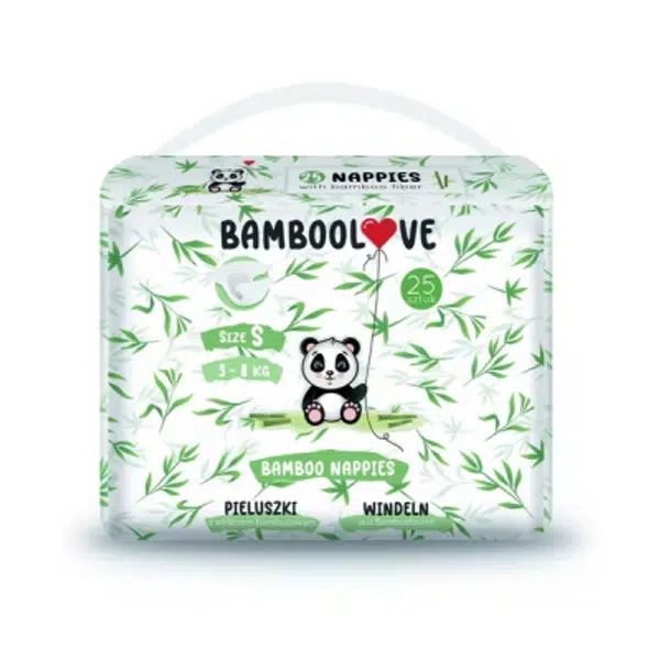 Pleny jednorázové bambus vel. S 3-8 kg 25 ks