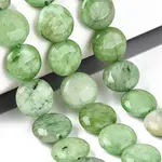 Dyed Natural White Jade Coin Beads Strands