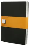 Sešity MOLESKINE 3 ks linkované černé XL