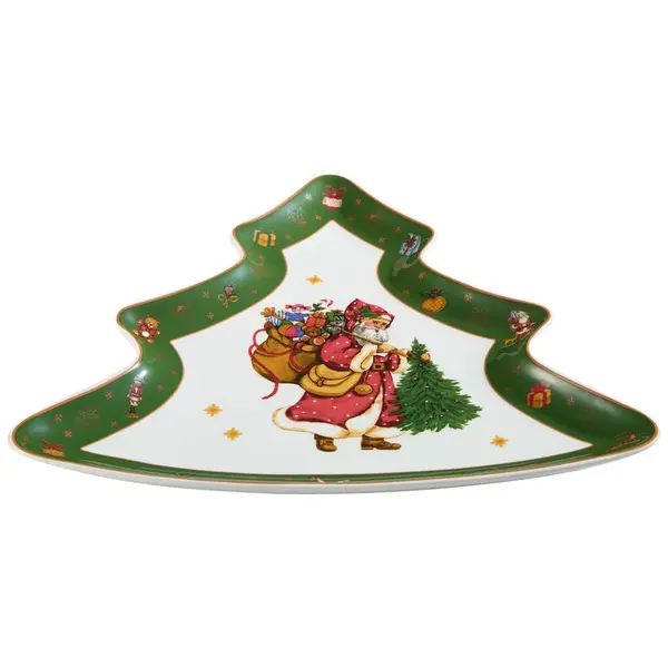 X-Mas SERVÍROVACÍ PODNOS, keramika, 28/33,2/2,4 cm