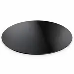 Relaxdays TABULE Černá kalené bezpečnostní sklo 50 cm kulatá