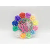 Sada gumiček 900 ks na výrobu náramků Loom band - květina