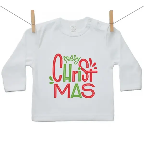 Boodyy Tričko s dlhým rukávom Merry Christmas 86 (12-18 mesiacov)