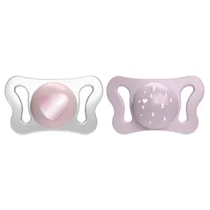 CHICCO Cumlík Physio Micro silikónový 0-2m dievča 2 ks