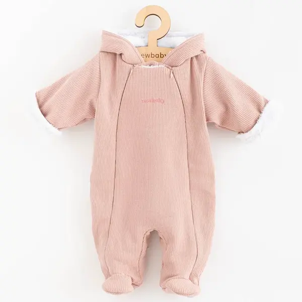 Dojčenská kombinéza s kapucňou New Baby Frosty pink 74 (6-9m), 20C53769