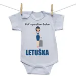 Boodyy Body s krátkym rukávom Keď vyrastiem budem letuška 74 (6-9 mesiacov)