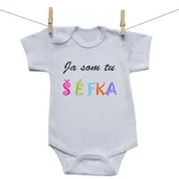 Boodyy Body s krátkym rukávom Ja som tu šéfka 56 (0-2 mesiace)